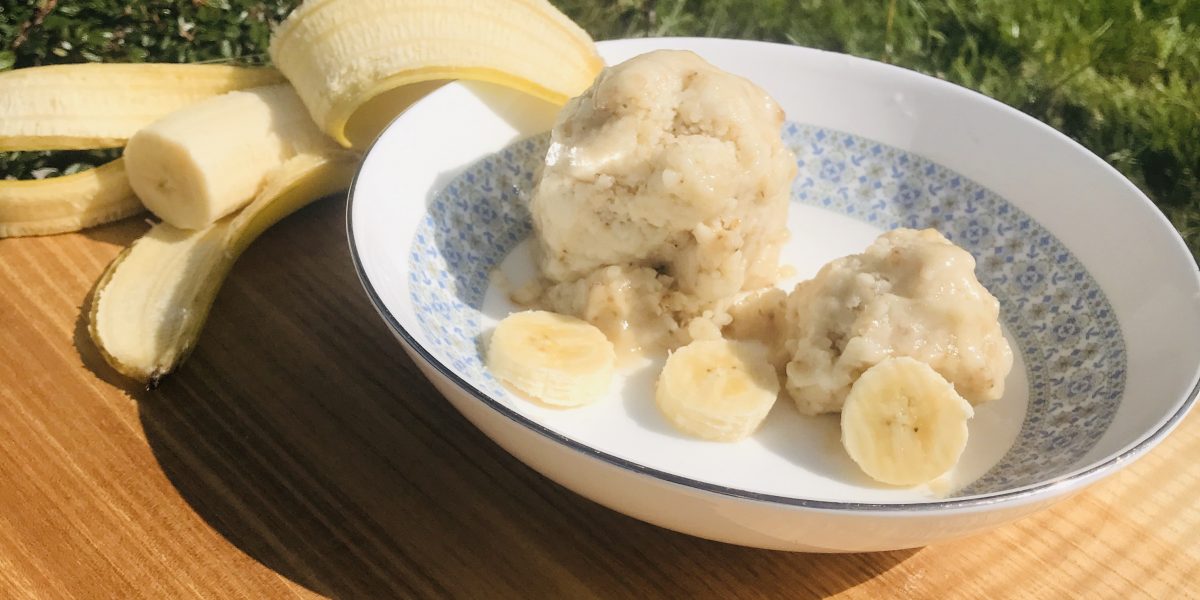 Banana ice cream made with 1 ingredient- bananas!