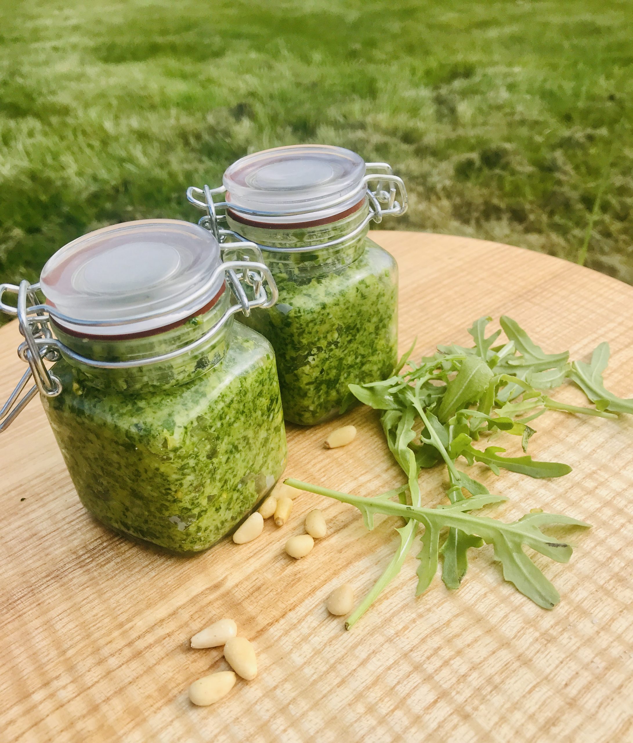 delicious basil and rocket pesto- easy to make and tasty too